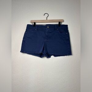 Loft Blue Denim Fray Shorts Size 30/10